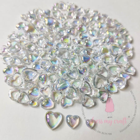 Dress My Craft Water Droplets - Rainbow Hearts Assorted