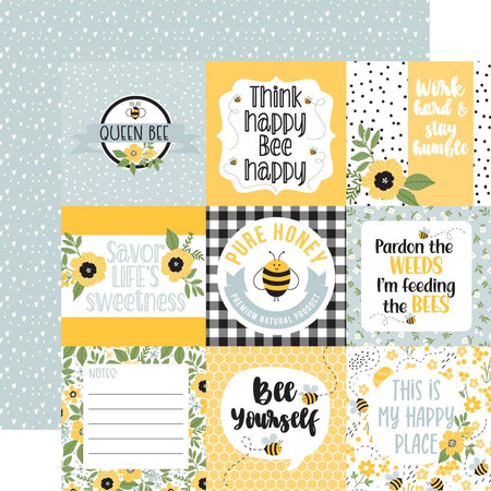 Echo Park Bee Happy - 4x4 Journaling Cards