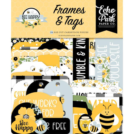 Echo Park Bee Happy - Ephemera Frames & Tags