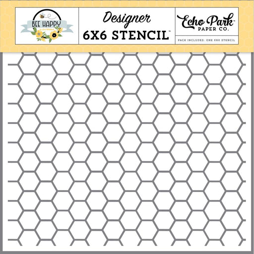 Echo Park Bee Happy - Beehive Hexagon 6x6 Stencil