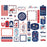 Carta Bella The Fourth Of July - Ephemera Frames & Tags