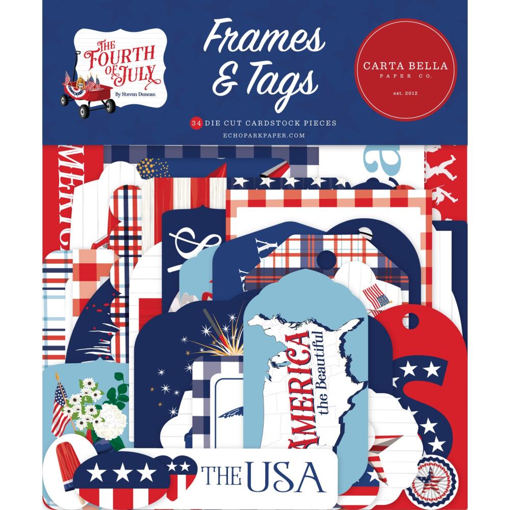 Carta Bella The Fourth Of July - Ephemera Frames & Tags