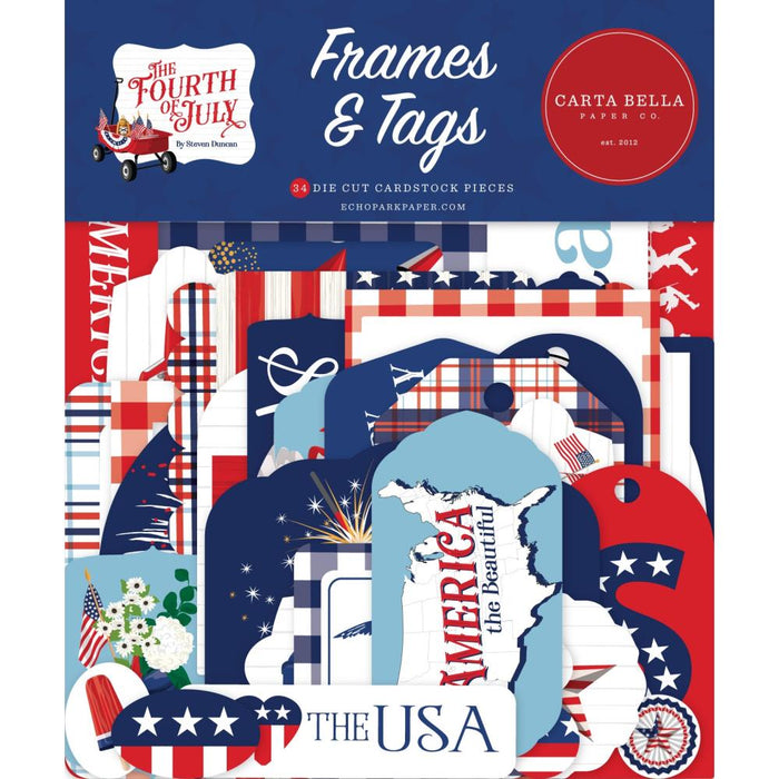 Carta Bella The Fourth Of July - Ephemera Frames & Tags