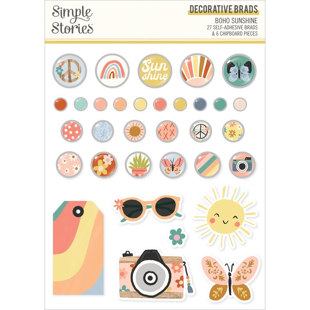 Simple Stories Boho Sunshine - Decorative Brads