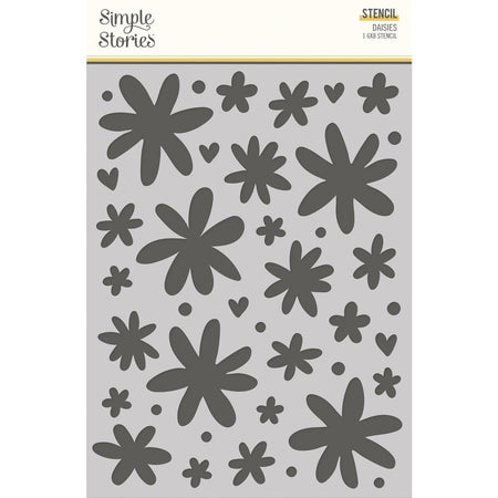 Simple Stories Boho Sunshine - 6x8 Daisies Stencil