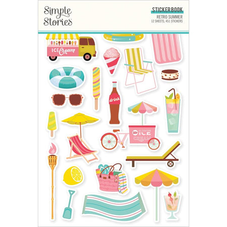 Simple Stories Retro Summer - Sticker Book