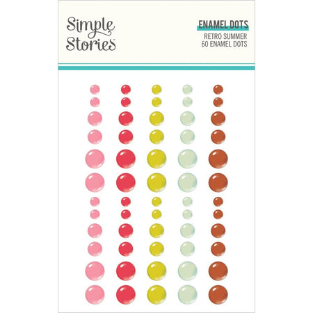 Simple Stories Retro Summer - Enamel Dots