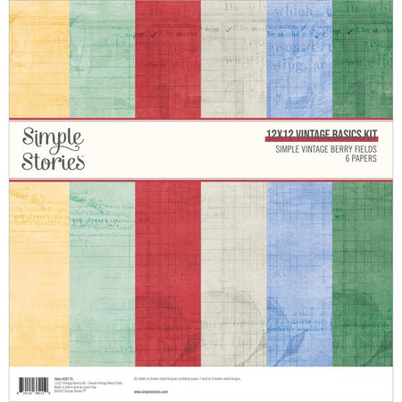 Simple Stories Simple Vintage Berry Fields - 12x12 Basics Kit