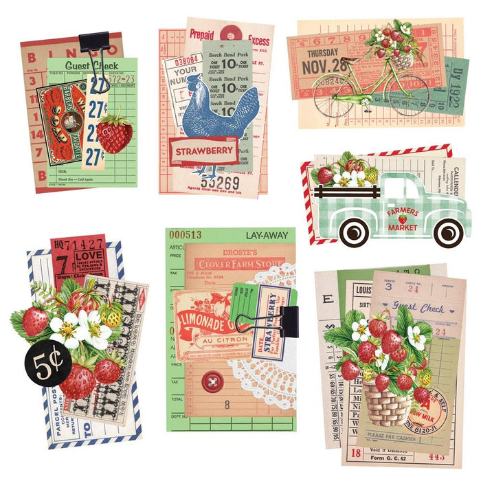 Simple Stories Simple Vintage Berry Fields - Chipboard Clusters