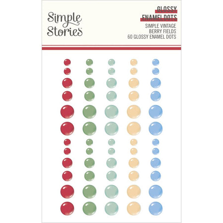 Simple Stories Simple Vintage Berry Fields - Enamel Dots