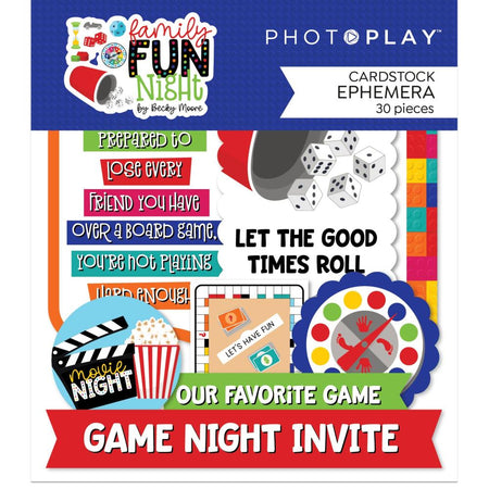 Photoplay Family Fun Night - Ephemera Die-Cuts