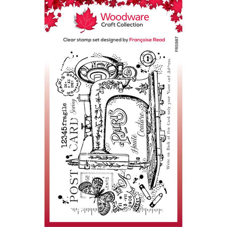 Woodware Clear Magic Stamp - Sewing Machine