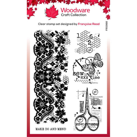 Woodware Clear Magic Stamp - Sew Little Time