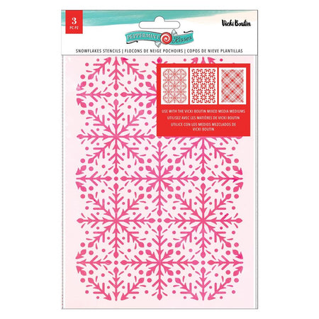 American Crafts Vicki Boutin Peppermint Kisses - Snowflakes Stencils