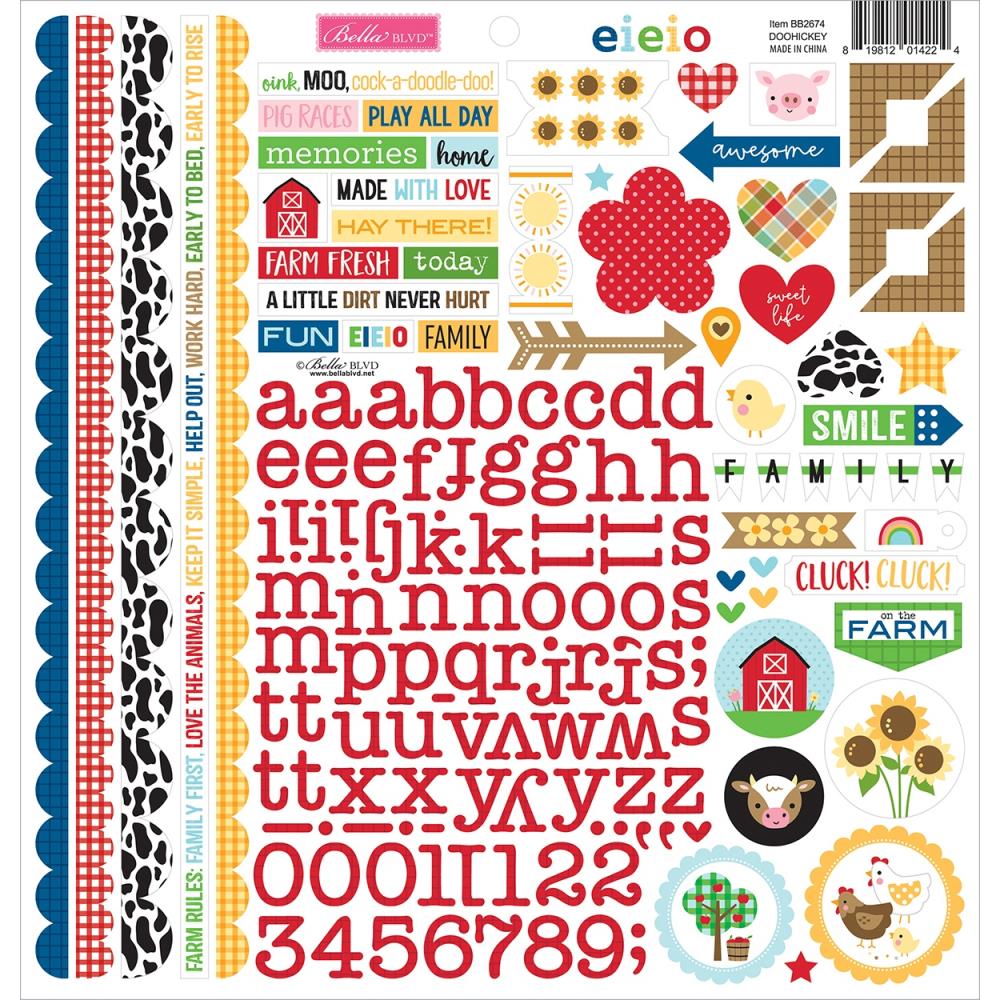 Bella Blvd EIEIO - Doohickey Cardstock Stickers