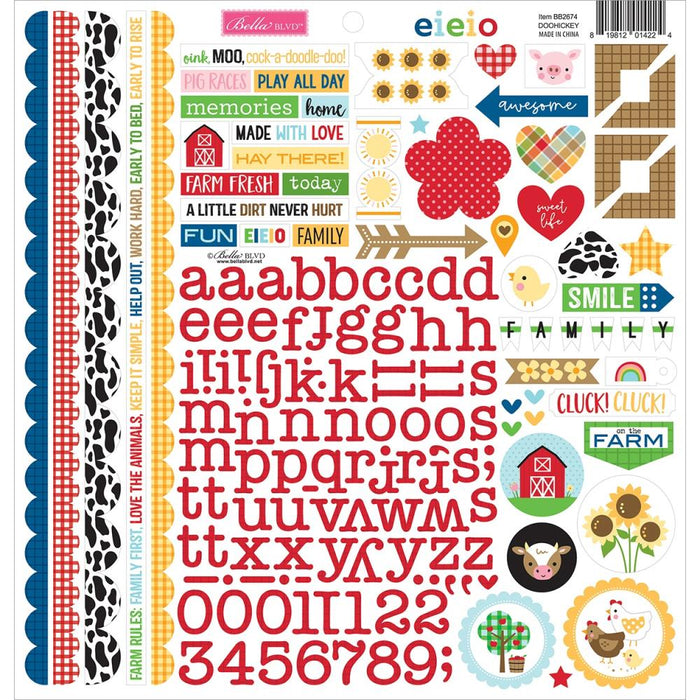 Bella Blvd EIEIO - Doohickey Cardstock Stickers