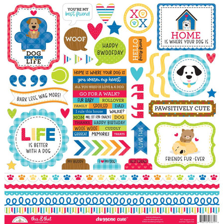 Doodlebug Design Doggone Cute - This & That Stickers