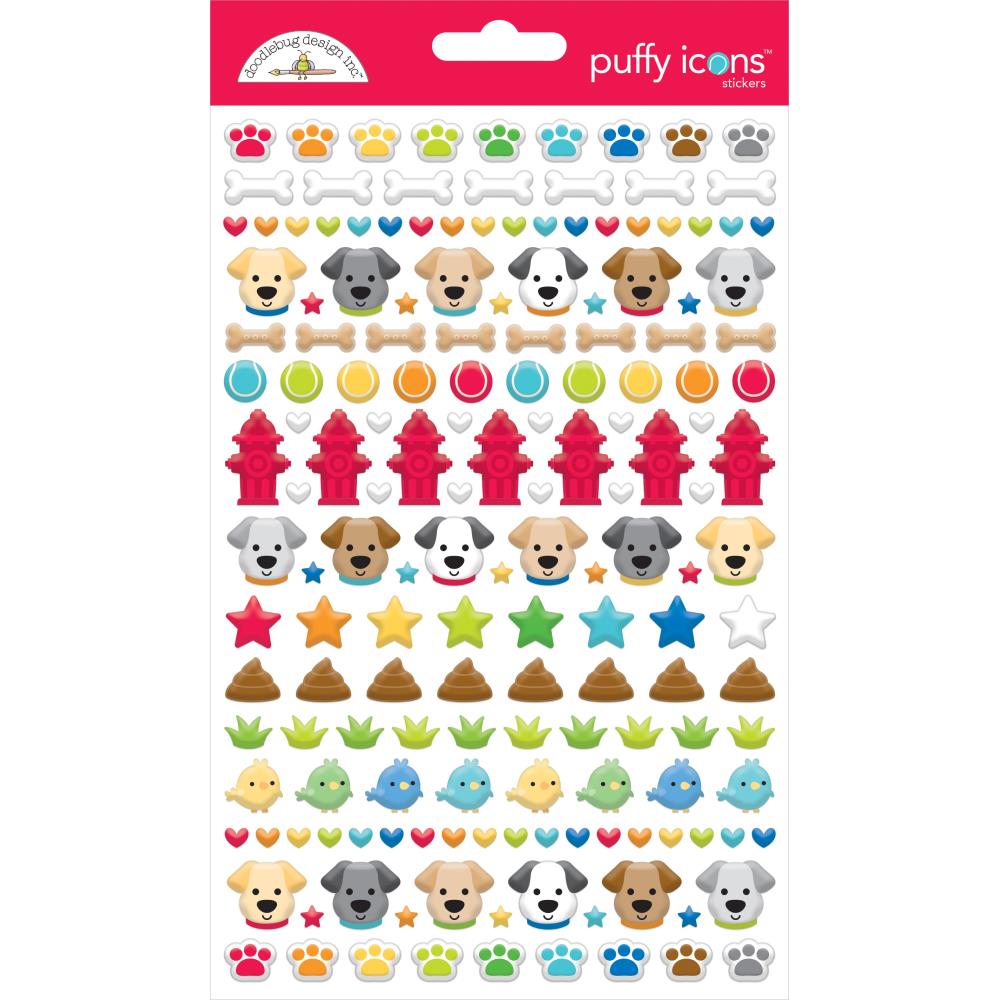 Doodlebug Design Doggone Cute - Puffy Icon Stickers