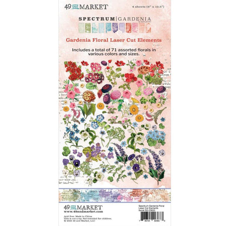 49 & Market Spectrum Gardenia - Floral Laser Cut Outs