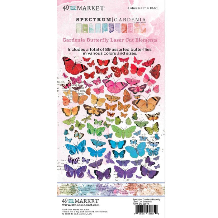 49 & Market Spectrum Gardenia - Butterfly Laser Cut Outs