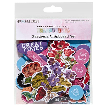 49 & Market Spectrum Gardenia - Chipboard Set