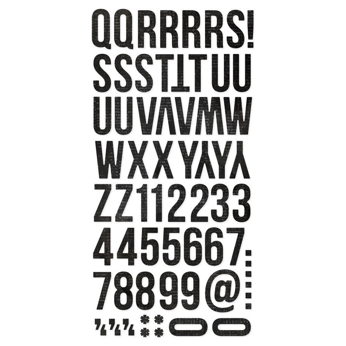Simple Stories Simple Vintage Essentials - Foam Alpha Stickers Vintage Black