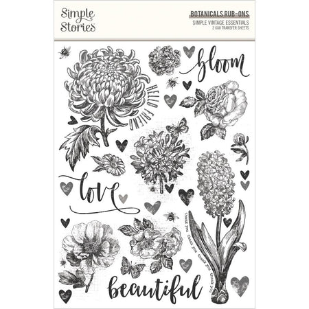 Simple Stories Simple Vintage Essentials - Botanicals Rub-Ons