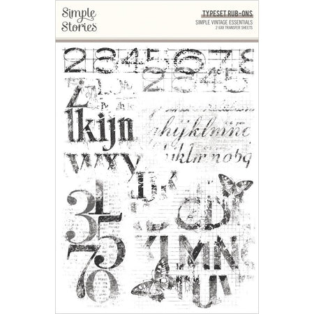 Simple Stories Simple Vintage Essentials - Typeset Rub-Ons