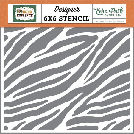 Echo Park Little Explorer - Zebra Stripes Stencil