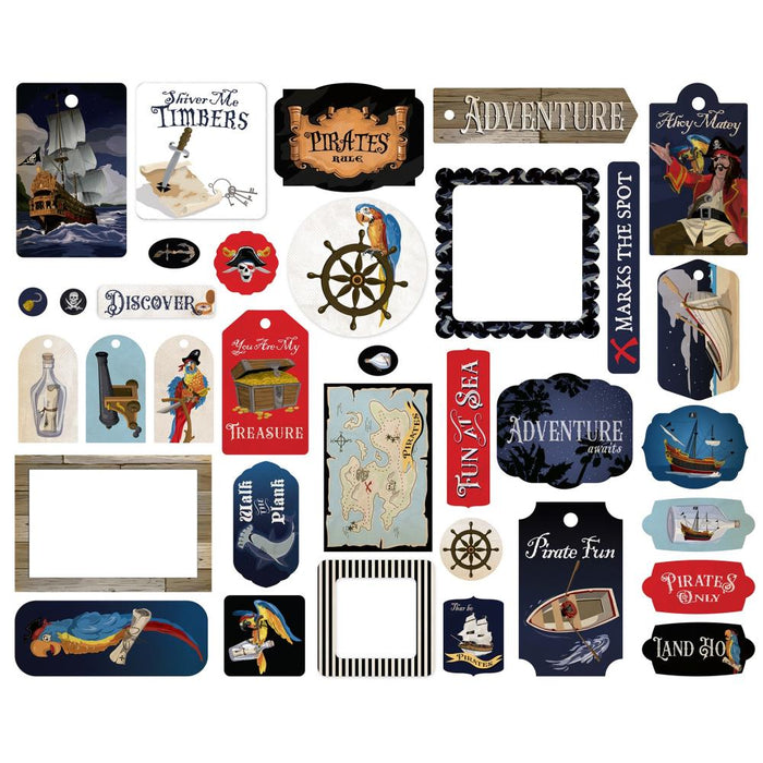 Carta Bella Pirates - Ephemera Frames & Tags