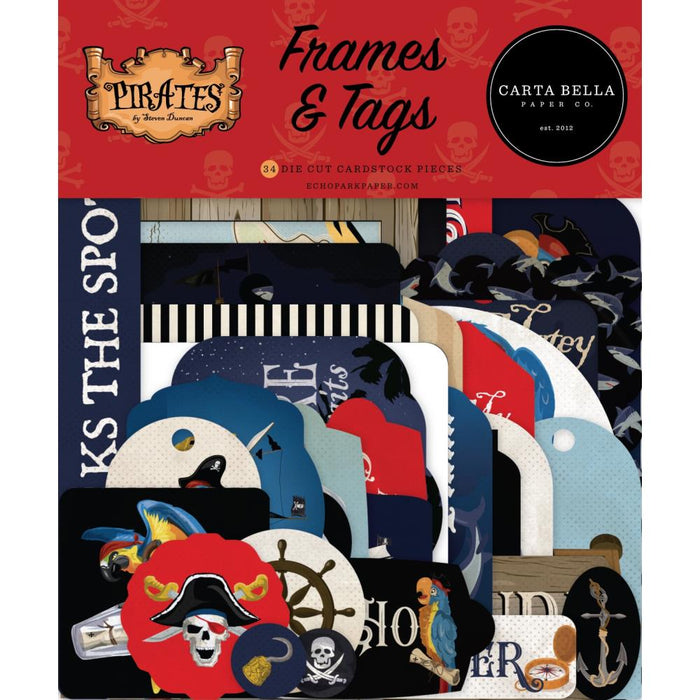 Carta Bella Pirates - Ephemera Frames & Tags