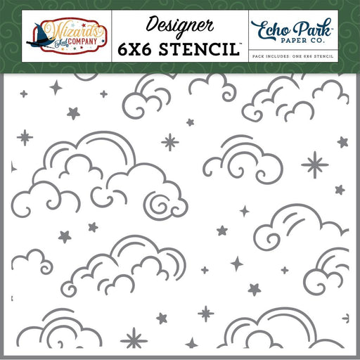 Echo Park Wizards And Company - Swirly Clouds Stencil