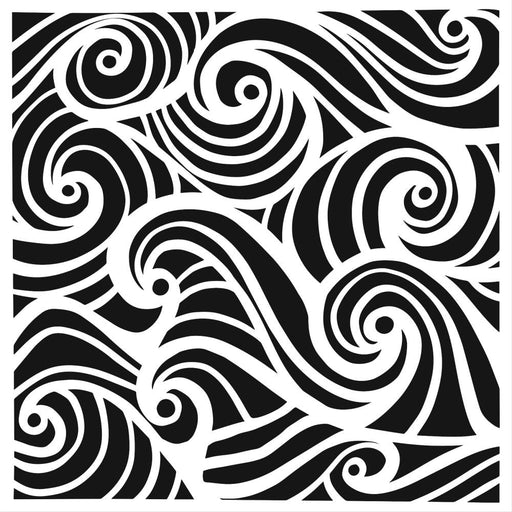 Crafter's Workshop 6x6 Template - Swirling Waves