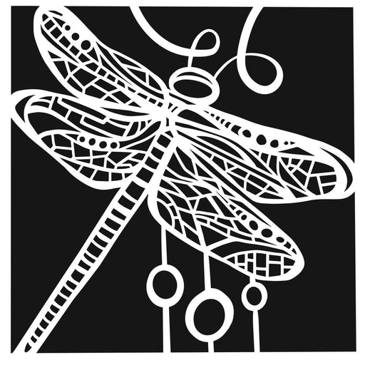 Crafter's Workshop 6x6 Template - Dragonfly Dance