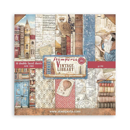 Stamperia Vintage Library - 8x8 Paper Pack