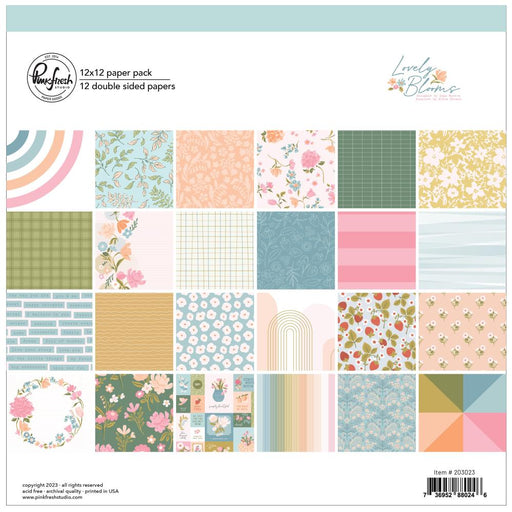 Pinkfresh Studio Lovely Blooms - 12x12 Paper Pack