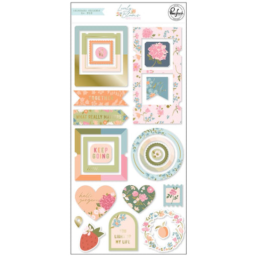 Pinkfresh Studio Lovely Blooms  - Chipboard Stickers