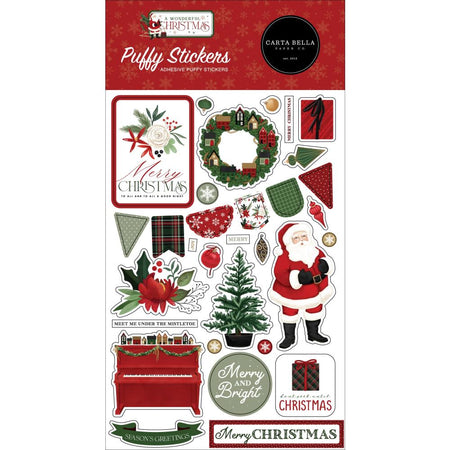 Carta Bella A Wonderful Christmas - Puffy Stickers