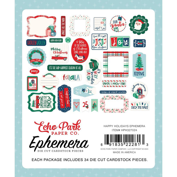 Echo Park Happy Holidays - Ephemera Icons