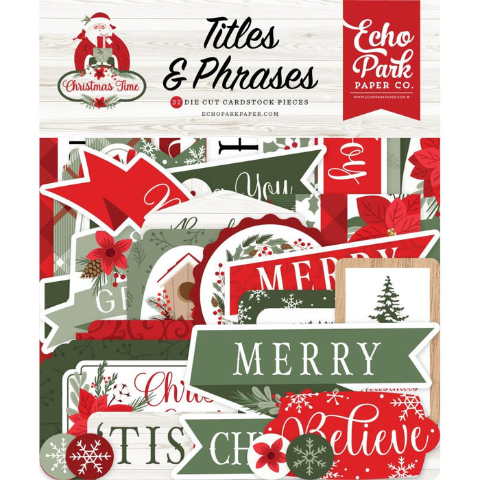 Echo Park Christmas Time - Ephemera Title & Phrases