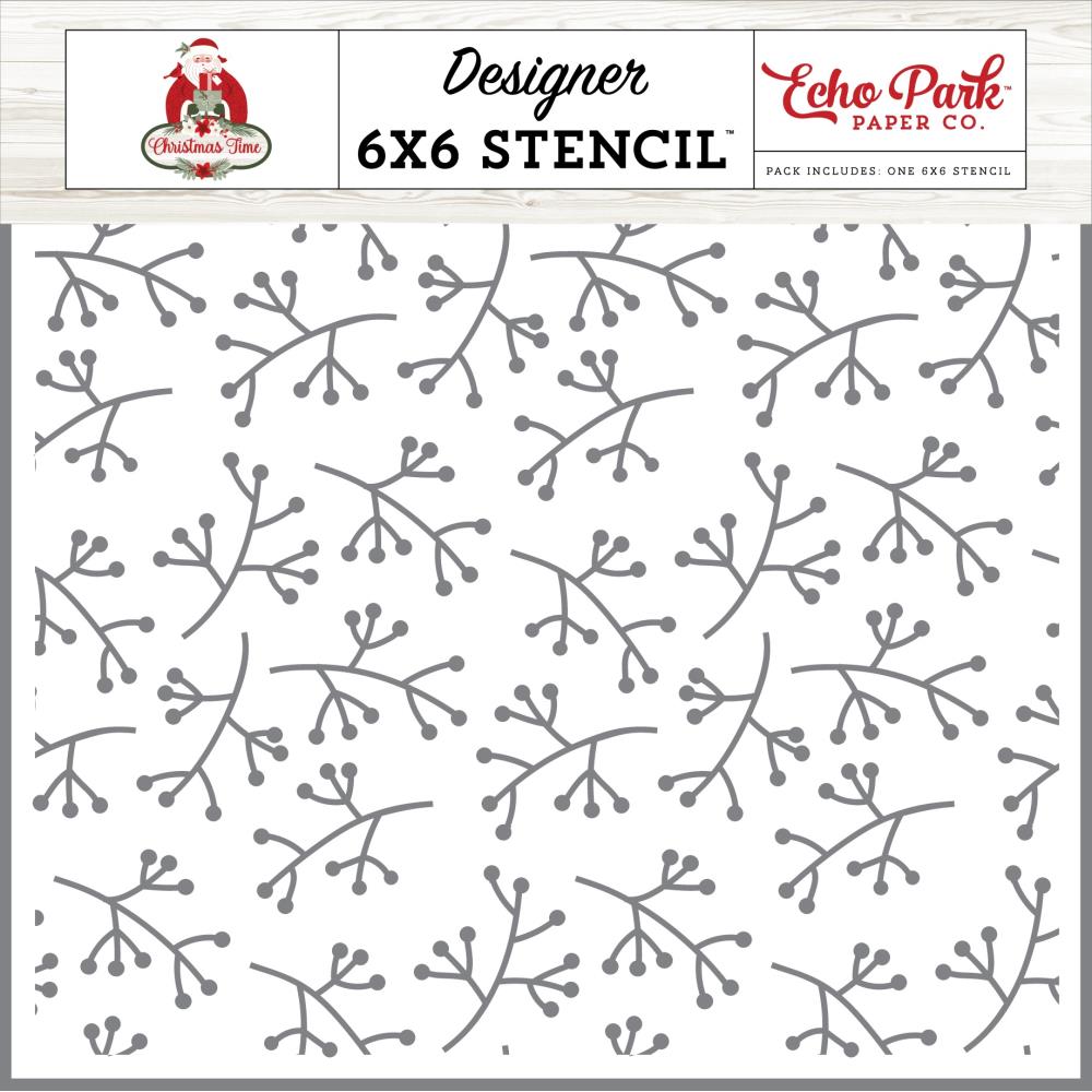 Echo Park Christmas Time - Peaceful Sprigs Stencil