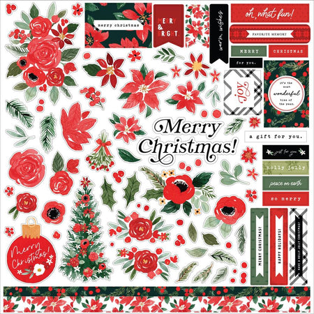 Carta Bella Christmas Flora - Merry Element Stickers
