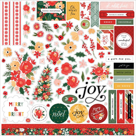 Carta Bella Christmas Flora - Joyful Element Stickers