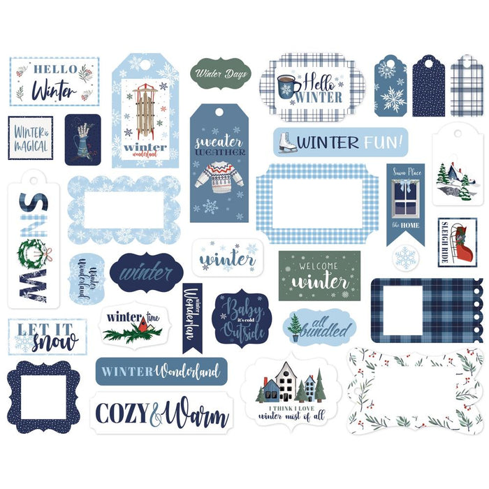 Carta Bella Wintertime - Ephemera Frames & Tags
