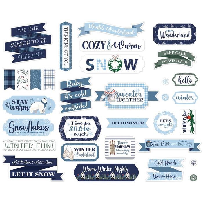 Carta Bella Wintertime - Ephemera Titles & Phrases