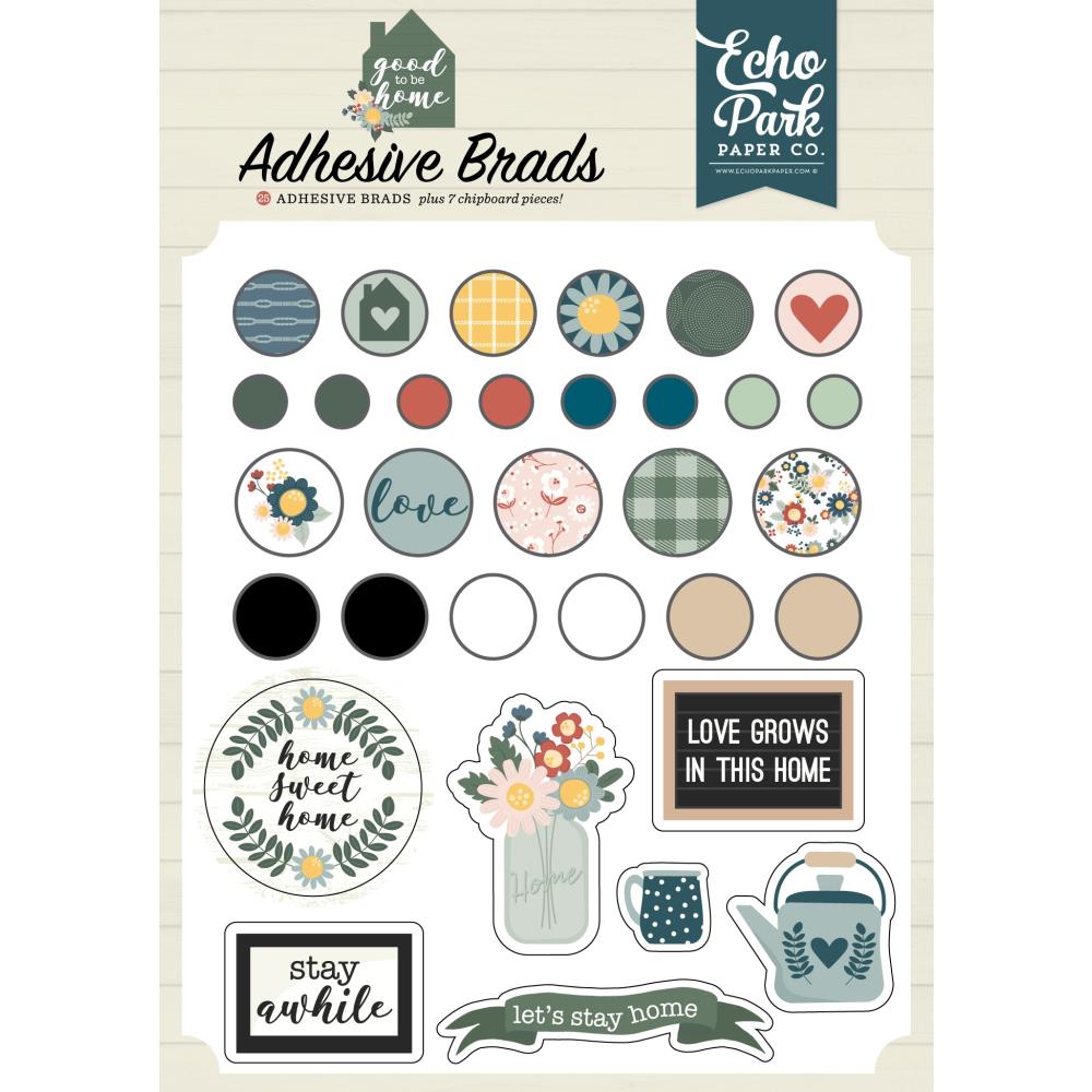 Echo Park Good To Be Home - Adhesive Brads