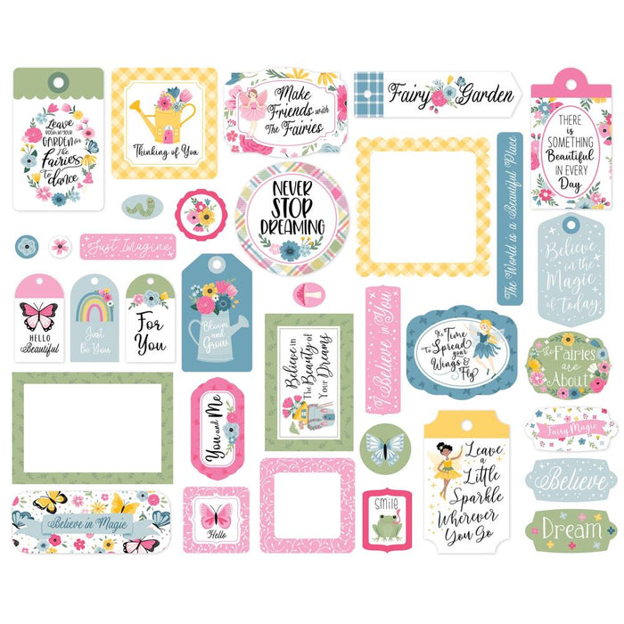 Echo Park Fairy Garden - Ephemera Frames & Tags
