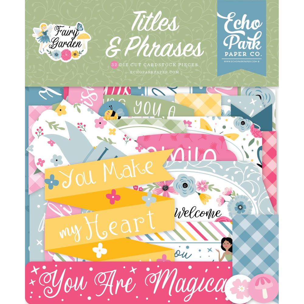 Echo Park Fairy Garden - Ephemera Titles & Phrases