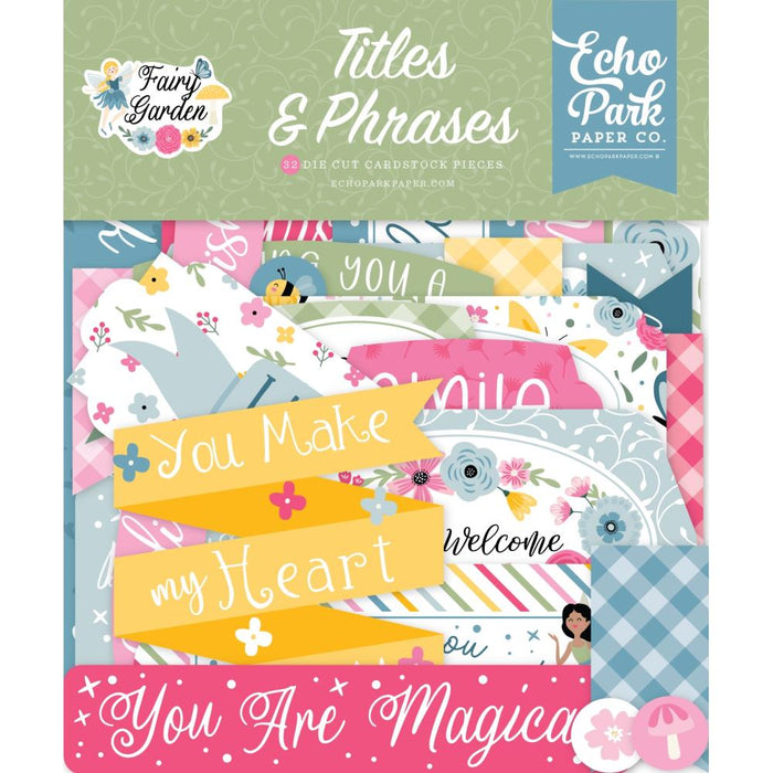 Echo Park Fairy Garden - Ephemera Titles & Phrases