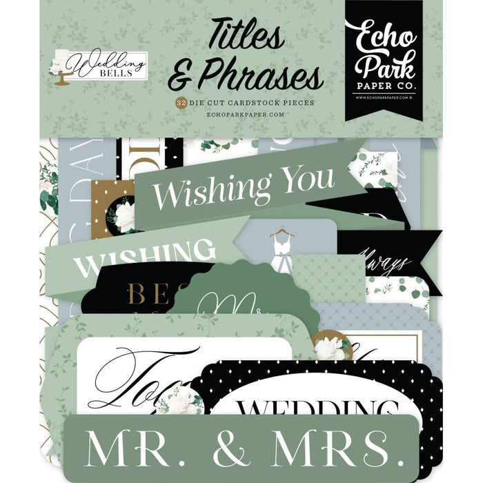 Echo Park Wedding Bells - Ephemera Titles & Phrases